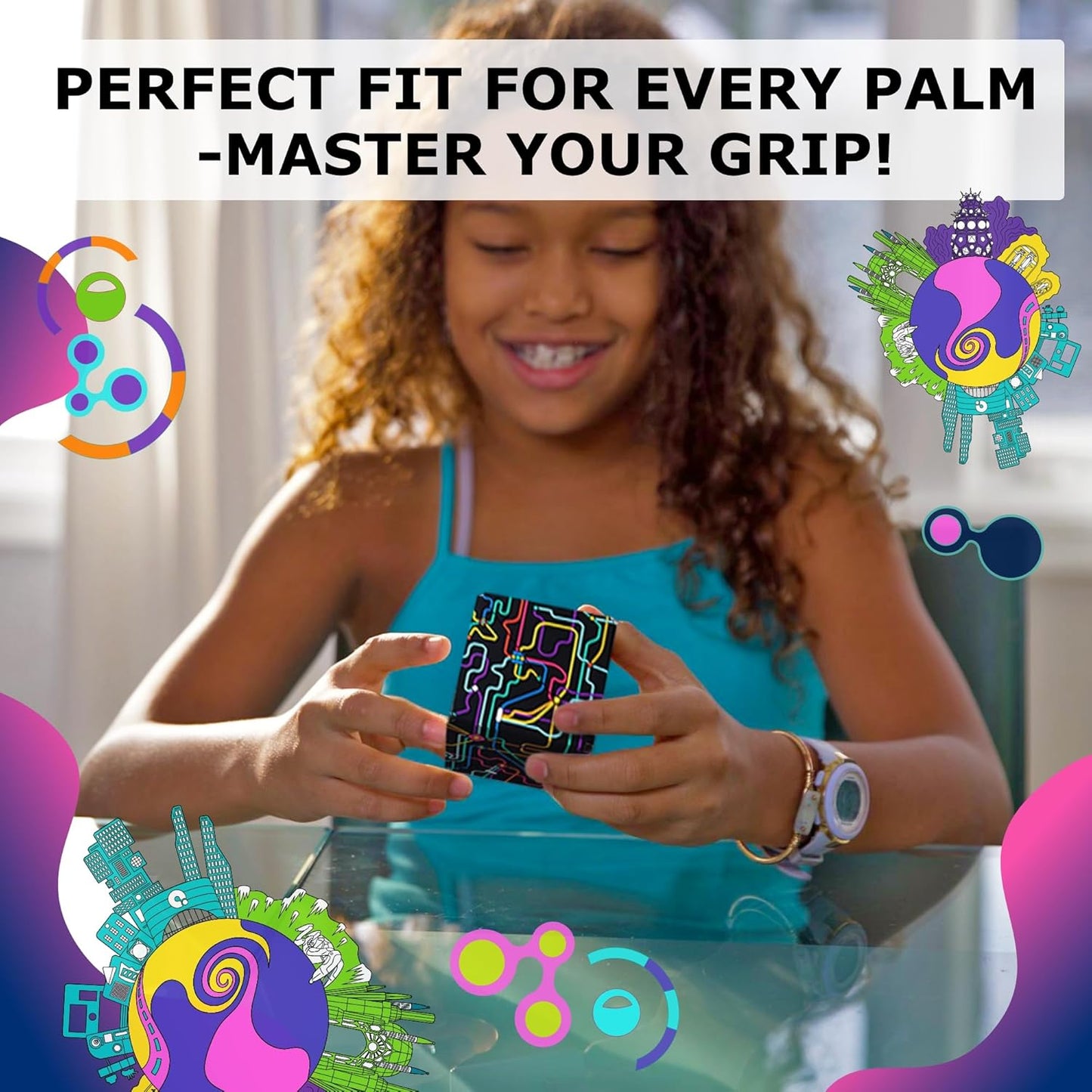 Shashibo Shape Shifting Box - Award-Winning STEM Fidget Toy with Ultra Strong Magnets - Puzzle Cube Transforms Into 100+ Shapes, Perfect Sensory Gift for Kids, Teens, and Adults (Glowquarium)