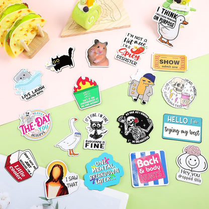 Ceenna 20 Pcs Funny Fridge Magnets Reusable Cute Animals and Words Fun Anime Refrigerator Magnets for Office Work Home Car Locker Cabinet Gifts Decorations(Classic Style)
