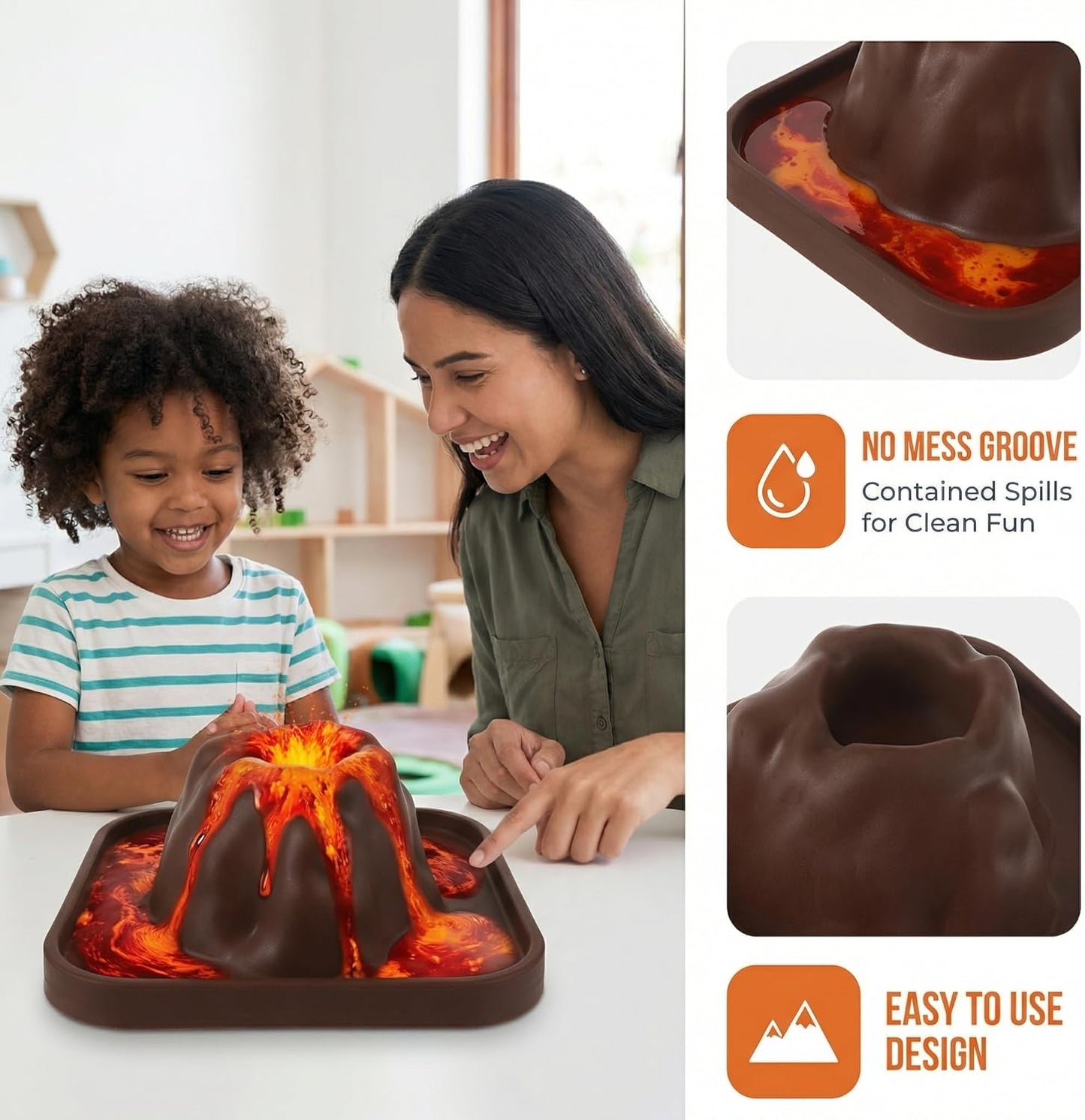 Toddmomy 5Pcs Volcanic Model Volcano Science Kit Eruption Toy DIY Demonstration Props Educational Craft Kits