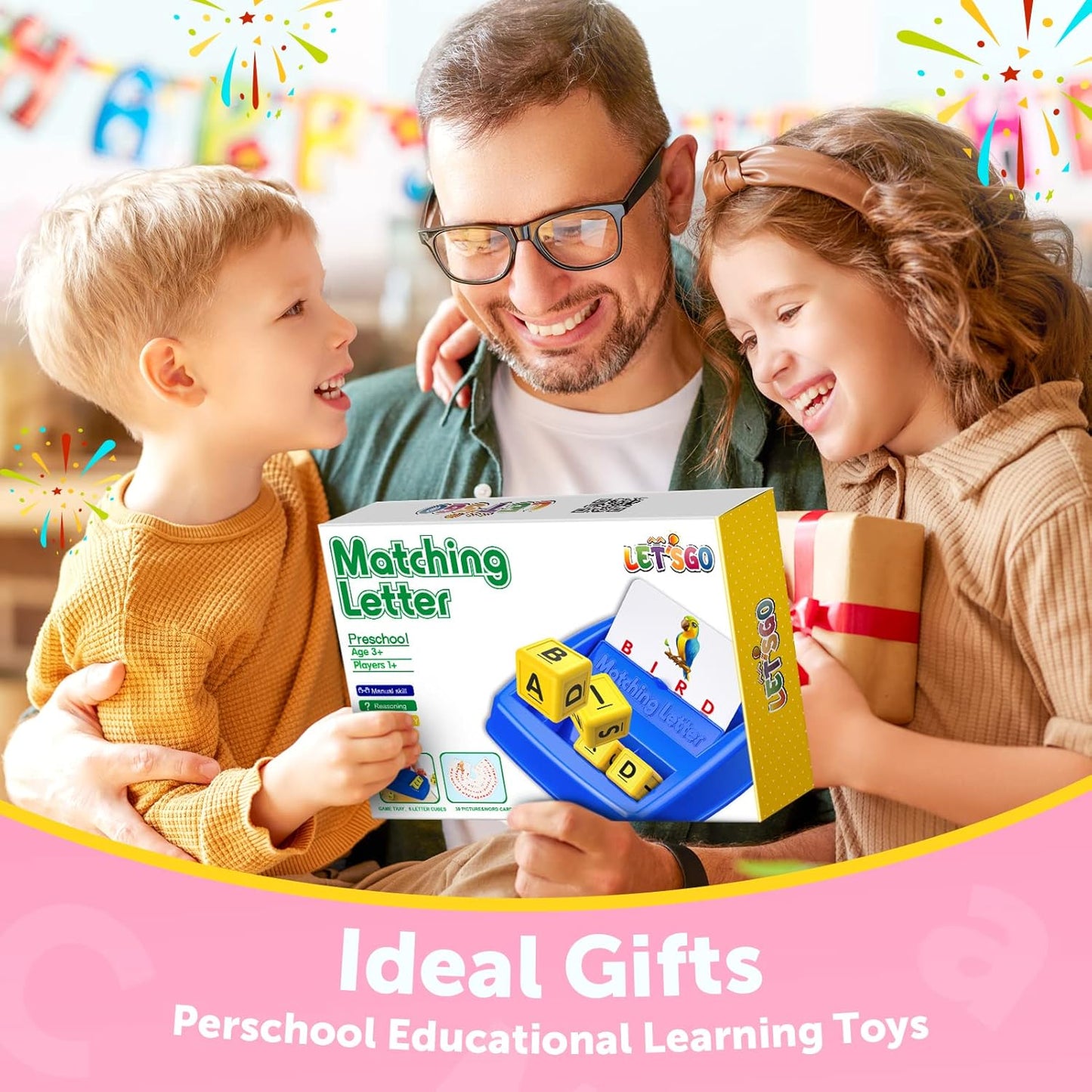 Toys for 3-8 Year Olds Boys Girls, Matching Letter Game Educational Games for Kids Ages 3-8 Easter Birthday Gifts for 3-8 Year Olds Boys Girls Preschool Kindergarten Educational Spelling Toys Green