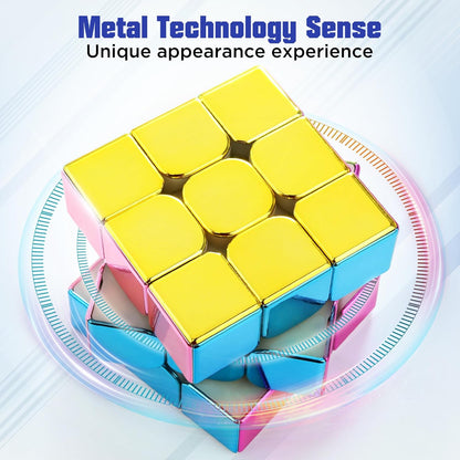 D-FantiX Cyclone Boys 3x3 Speed Cube Stickerless Magic Cube 3x3x3 Puzzles Toys (56mm)