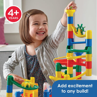 MindWare Marble Run Regular Add-On Set – Expansion Pack for Marble Run Building Toy, 50 Durable Interlocking Pieces, Ages 4 and Up