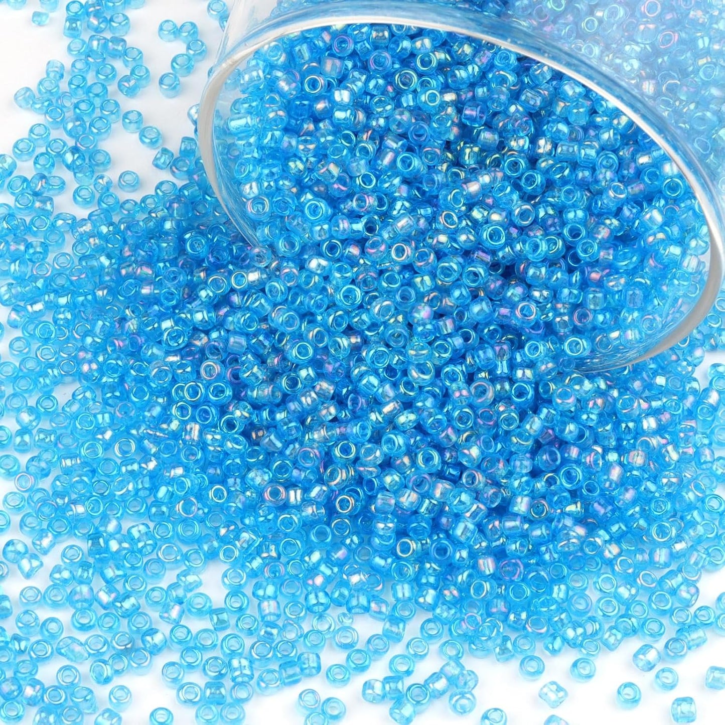 10100 Pcs Size 11/0 Glass Seed Beads, 2 mm Dark Green Small Mini Spacer Loose Pony Beads for Jewelry Making and DIY Crafts - Colors B