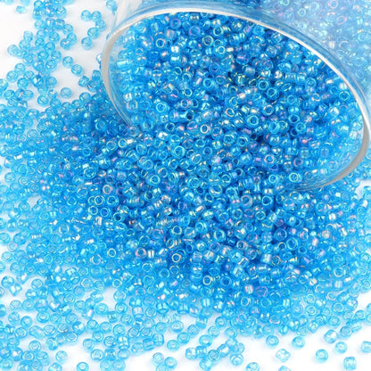 10100 Pcs Size 11/0 Glass Seed Beads, 2 mm Dark Green Small Mini Spacer Loose Pony Beads for Jewelry Making and DIY Crafts - Colors B