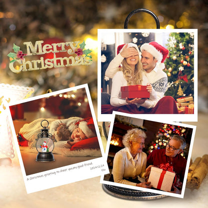 Large Christmas Snow Globes, 13.8" Cardinal Musical Snow Globe 8 Songs 6H Timer Music Box Dual Power Snowglobes for Kids Adults Red Truck Christmas Lantern Lighted Christmas Decor Indoor Gifts
