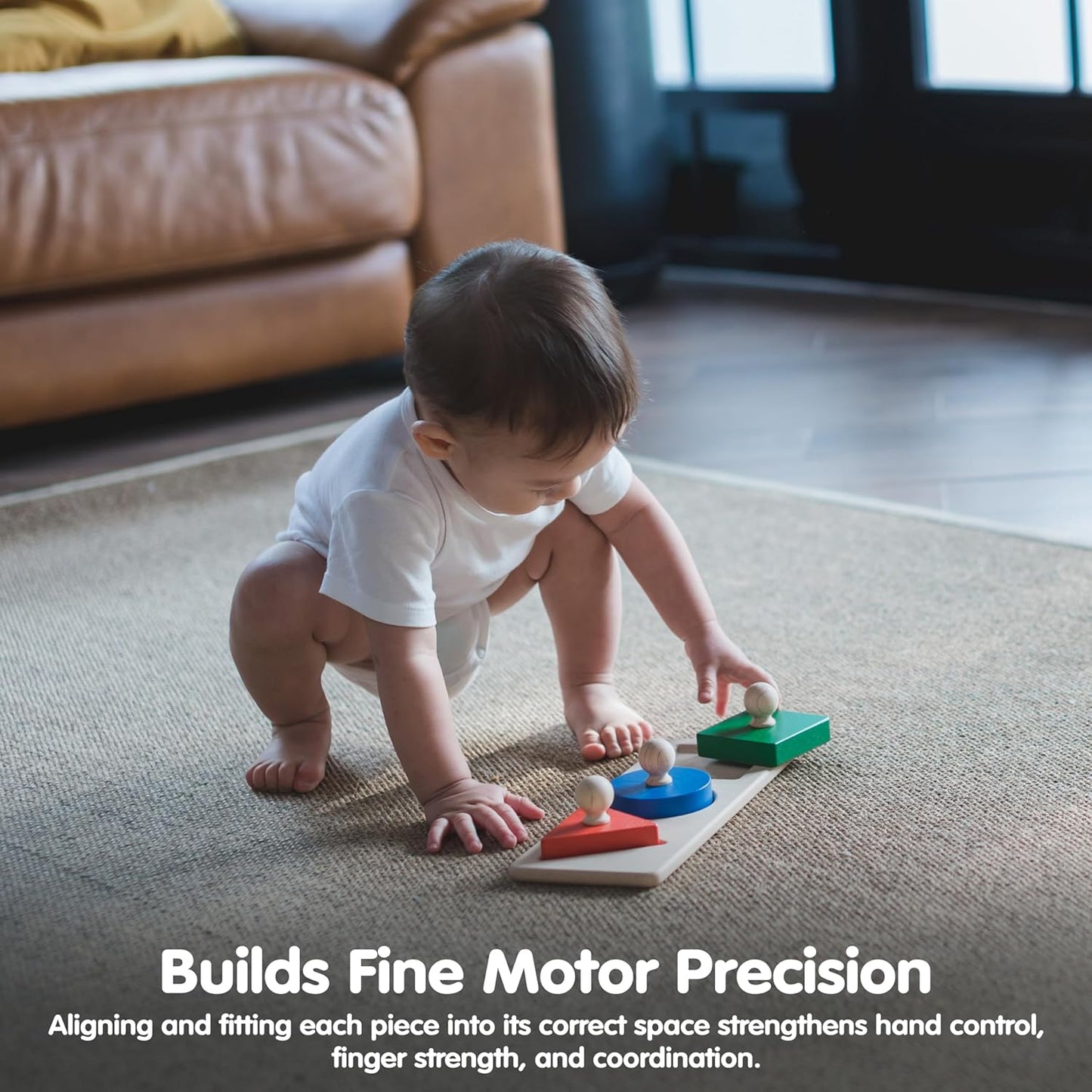 PlanToys® Sorting Boat Toy | Wooden Shape Sorter Toy for Toddlers 3+ | Montessori Educational Boat Puzzle with 6 Blocks | Develops Fine Motor Skills, Shape Matching & Problem-Solving