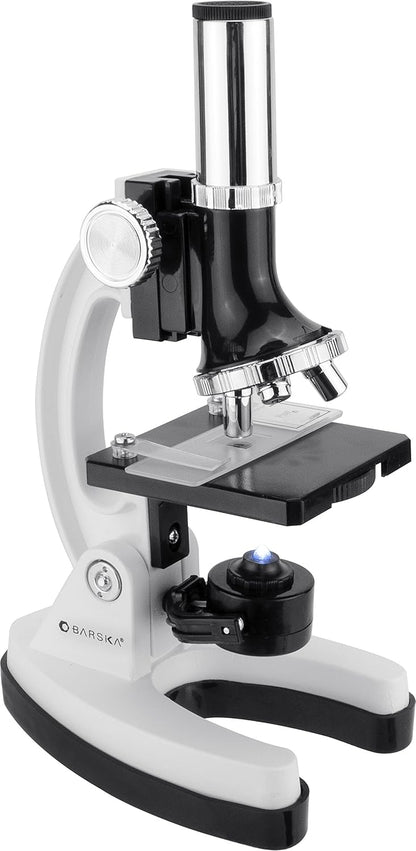 Barska AY12938 300x, 600x, 1200x Monocular Compound Microscope Explorer Kit for Students and Kids