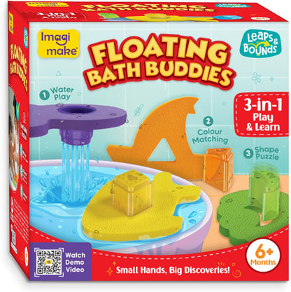 Imagimake Stacking Pots Toys | Leaps & Bounds 6+ Month Old Baby Toy | Learning Toy for Infant & Toddler | 5-in-1 Play & Learn | Stacking, Nesting, Pretend Play | First Birthday Gifts for Girls & Boys