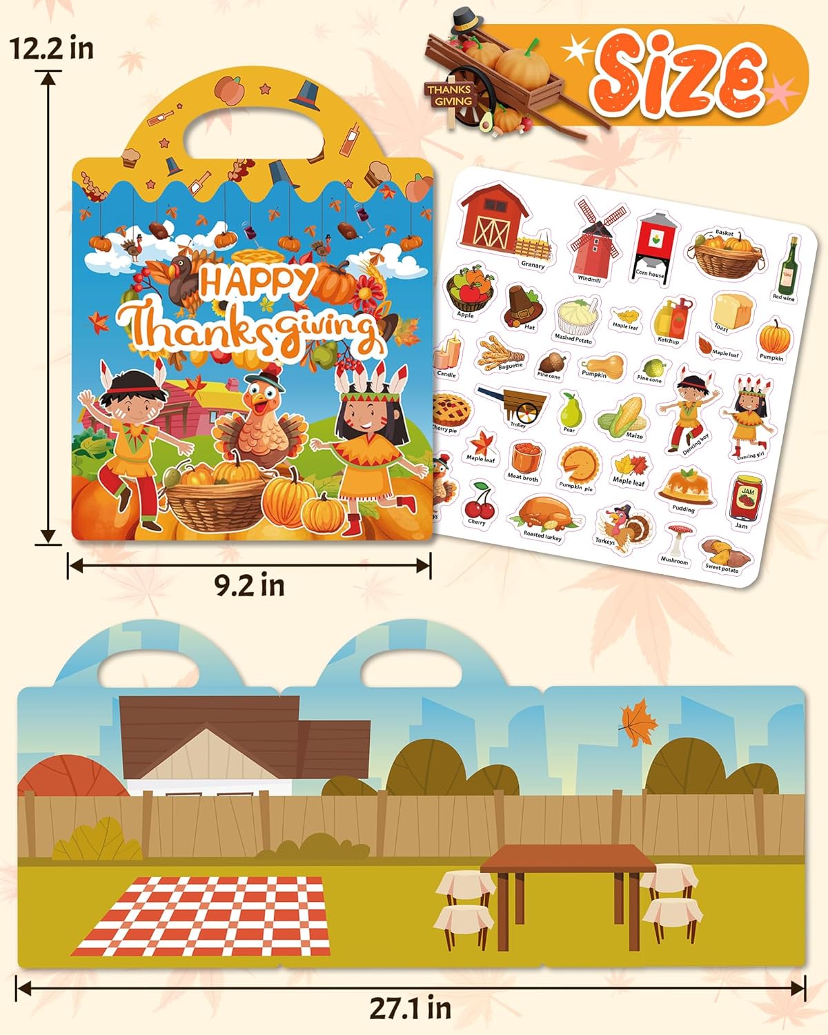 Benresive Reusable Sticker Books for Toddlers, Fun Travel Stickers for Kids, Toddler Sticker Book, Crafts Activities for Toddlers, 3 and Up Birthady Gifts - Vehicle