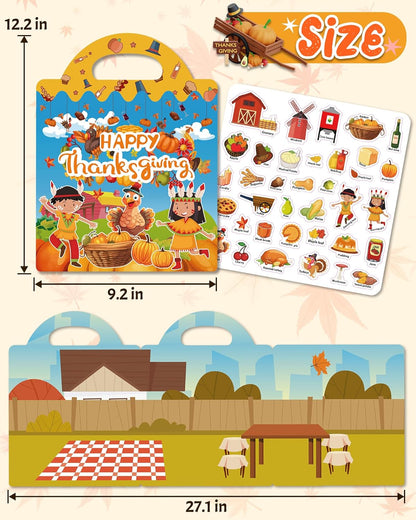 Benresive Reusable Sticker Books for Toddlers, Fun Travel Stickers for Kids, Toddler Sticker Book, Crafts Activities for Toddlers, 3 and Up Birthady Gifts - Vehicle