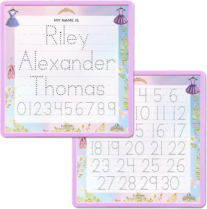 Kid's Name Tracing Board | Dry Erase Letter Tracing | Reusable Writing Practice Board | Personalized | Ballet Theme