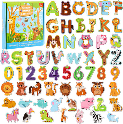 Thboxes 26 A-Z Objects Fridge Magnets for Toddlers,Large Size Colorful Refrigerator Magnets Magnetic Toys Cute Kids Learning Toys Preschool Educational Gifts for Kids Toddlers 3-5