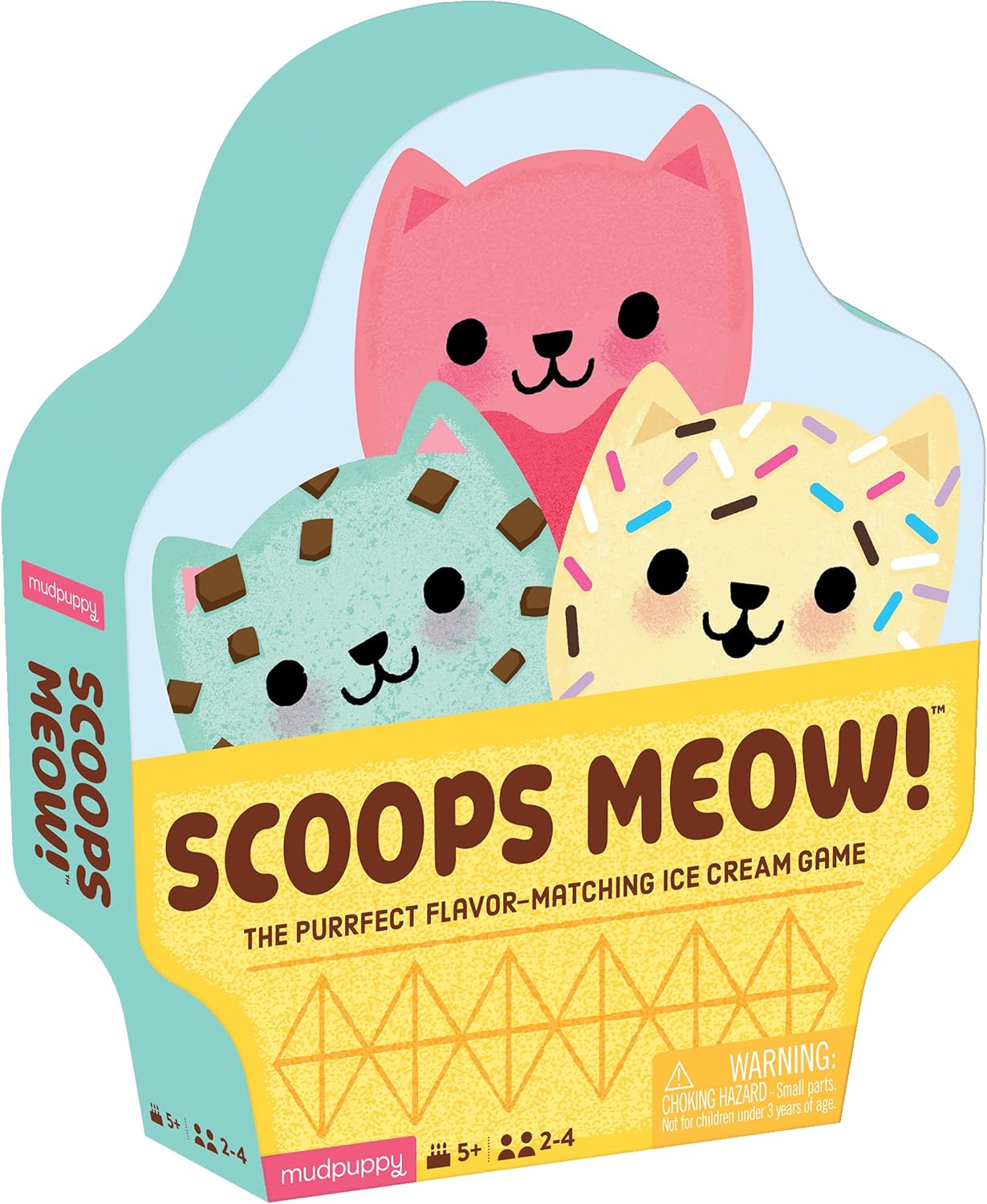 Scoops Meow! Game from Mudpuppy, Fast Paced Memory Matching Game, Easy to Play, Teaches Color Matching and Pattern Recognition, Ideal for 2-4 Players, for Kids 5+, Instructions Included