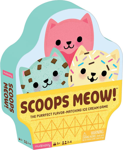 Scoops Meow! Game from Mudpuppy, Fast Paced Memory Matching Game, Easy to Play, Teaches Color Matching and Pattern Recognition, Ideal for 2-4 Players, for Kids 5+, Instructions Included