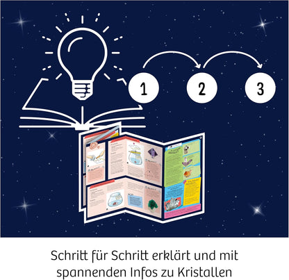 KOSMOS 616755 Grow Crystals - Crystal Growing Experience Set for Children with Multilingual Instructions (DE, EN, FR, IT, ES, NL)