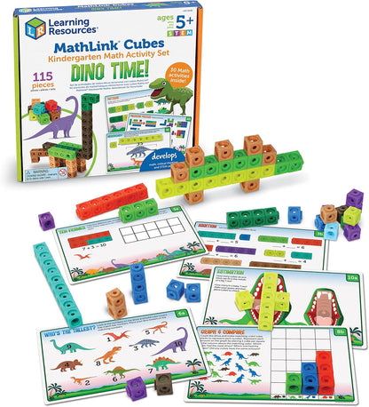 Learning Resources MathLink Cubes Kindergarten Math Activity Set Sea Adventures! - 115 Pieces, Age 5+, STEM Teaching Toys, Kindergartner Games