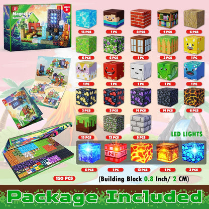 GraceDuck 300 PCS Magnetic Blocks - Magnetic Building Blocks, Stacking Magnets for Kids, Sensory Toy for STEM Montessori Sensory Toys for Kids 3+ Boys and Girls Christmas Birthday Gifts