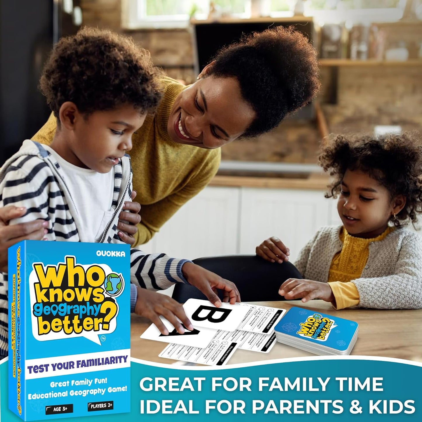 QUOKKA Board Games for Kids 8-12 and Family - Set of 4 Who Knows It Better? - 2000+ Questions Across Biology, Culture, STEM and Math - Educational Trivia Cards for Learning and Game Night