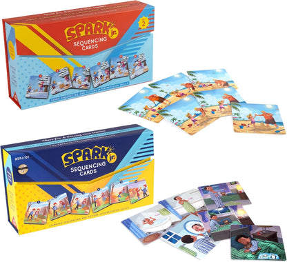 Sequence for Kids Cards, Speech Therapy Materials, Homeschool SEL, Autism, Tell A Story Picture Cards, Social Skills, Picture Cards, ESL, ELL