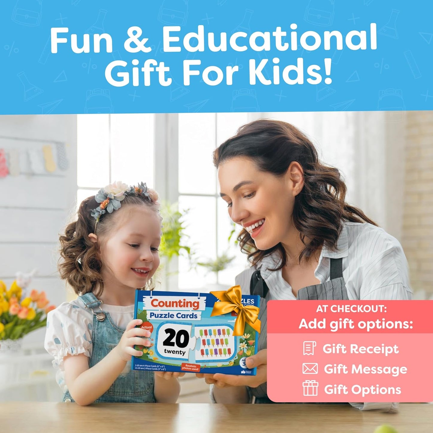 Number Puzzle Kindergarten Math Games - Number Matching Puzzle - 20 Sets Learning Numbers Puzzles - Counting Toys for Toddlers Kids Ages 3-5 - Educational Toys Preschool Learning Activities