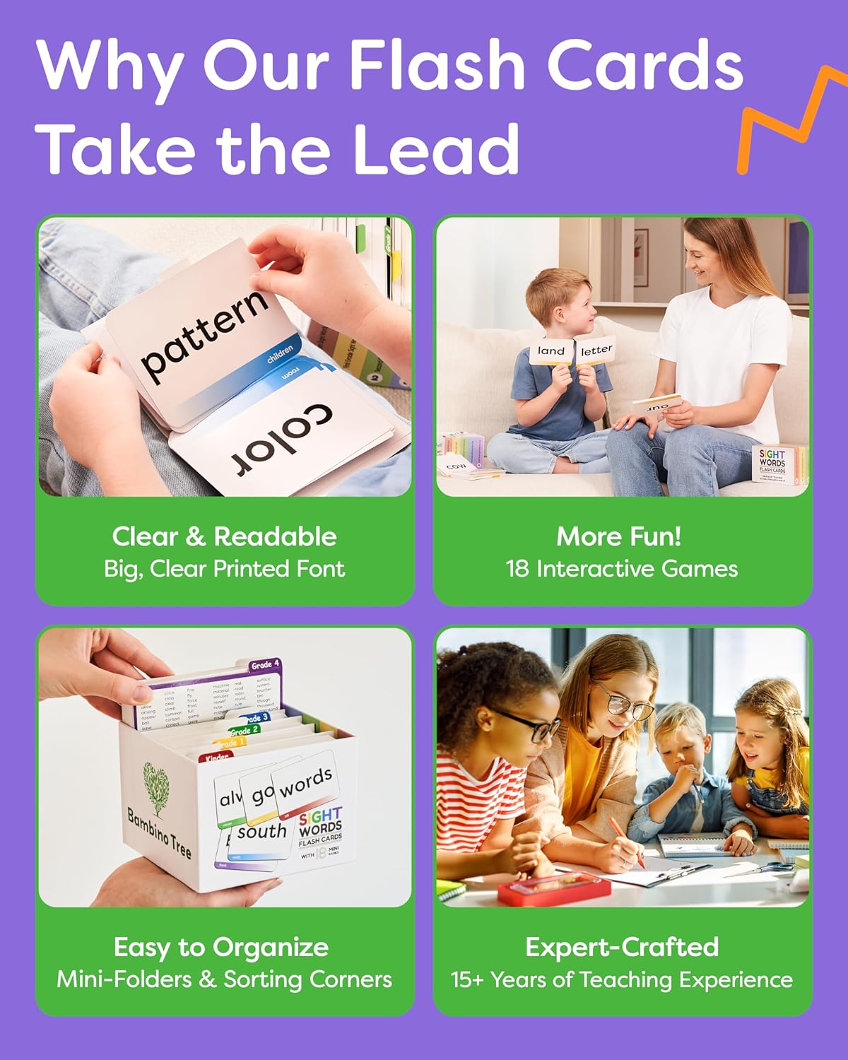 Sight Words Flash Cards 1st Grade - 120 High Frequency Words from Dolch's and Fry's Lists for 6-7 Years