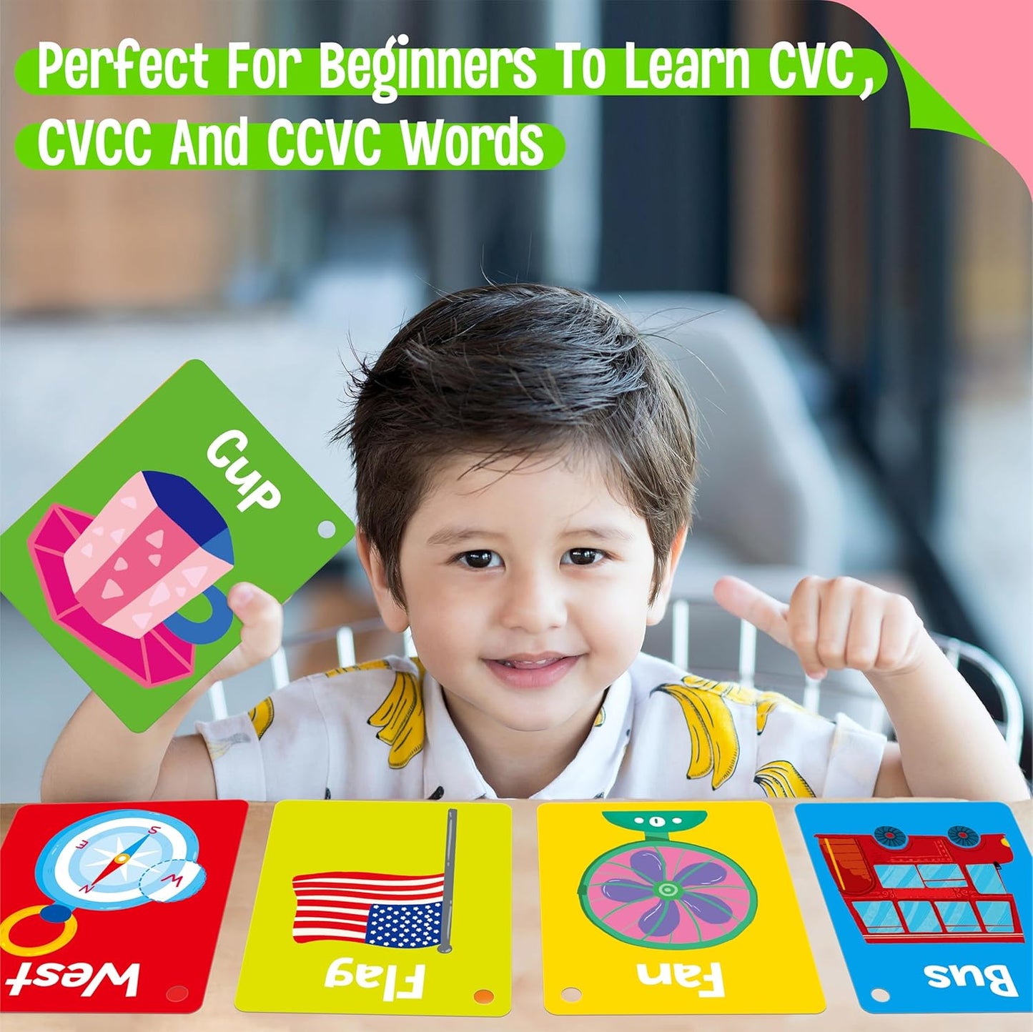 50 PCS Kid First Cognitive Flashcards,Double Sided Printed 7 in 1 Colorful Cards Alphabet,Numbers, Foods,Animals,Shapes,Colors with 3 Reclosable Rings,Learning Tool for Pre-K Kindergarten Toddlers
