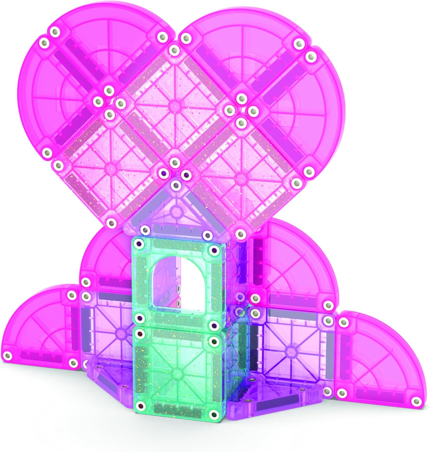 Magna-Tiles microMAGS 26-Piece Travel Magnetic Construction Set – Bold Colors, The Original Magnetic Building Brand