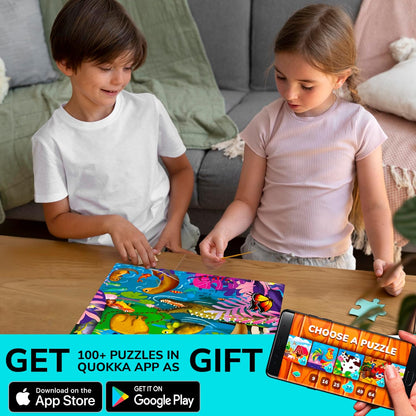 QUOKKA Puzzles for Kids Ages 4-6 – 4 x 48 Pieces Jigsaw Puzzles for Toddlers 2-4 – Children's Game Ages 3-5 for Learning Farm Animals – Educational Preschool Toy for Boys and Girls 4-8 Years Old
