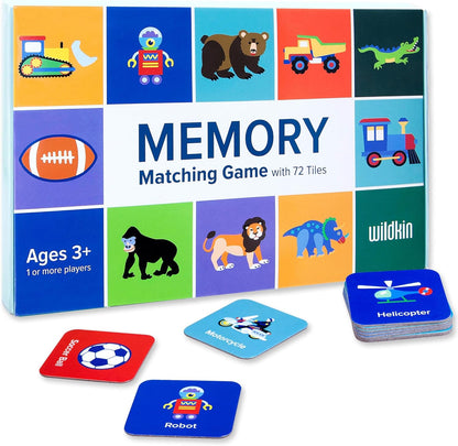 Wildkin Memory Matching Game – 18 Educational Pairs for Toddlers & Preschool - Enchanted