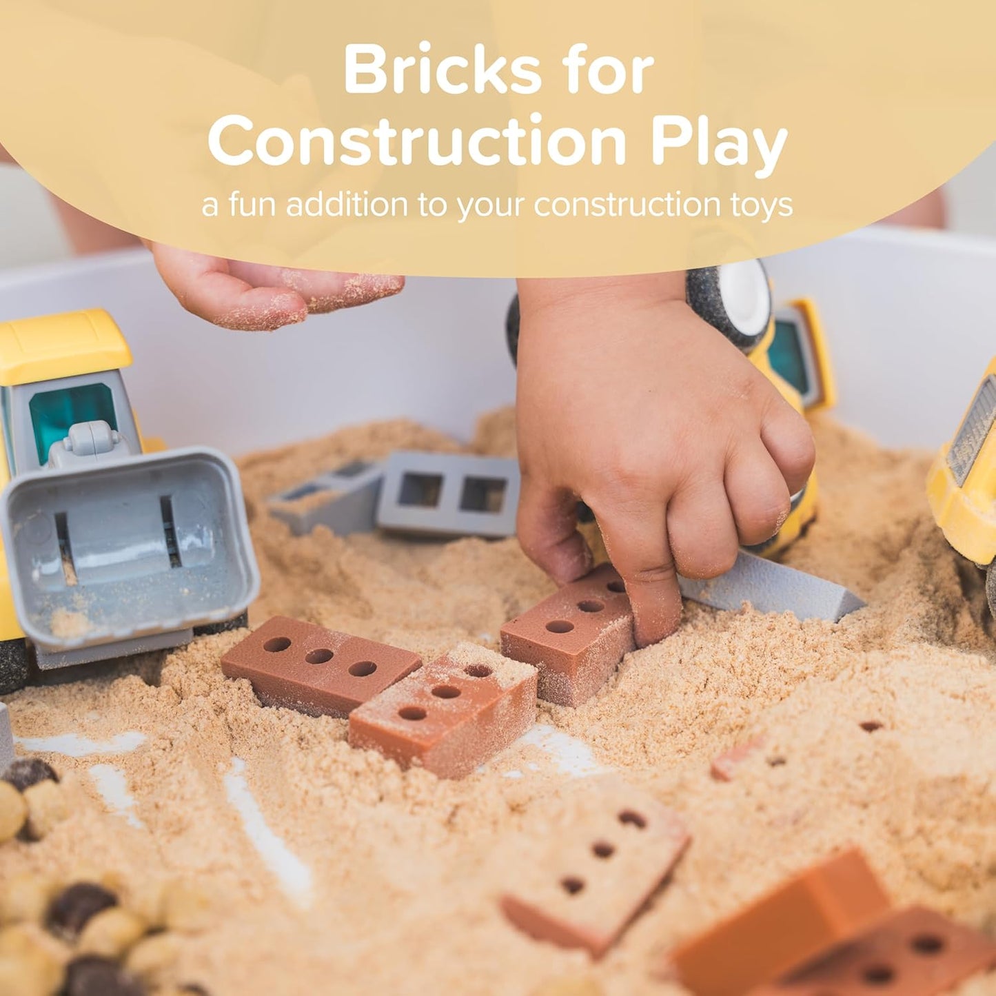 Inspire My Play 25 x Mini Silicone Building Blocks for Sensory and Messy Play - Construction Bin Filler - Creativity for Kids