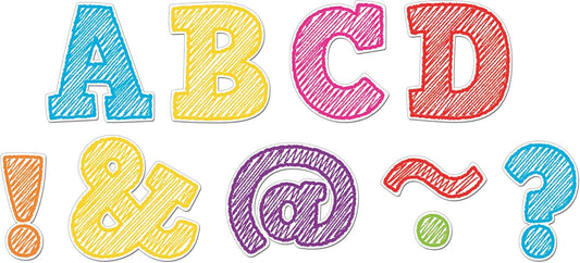 Teacher Created Resources Scribble Bold Block 3" Magnetic Letters, 77292
