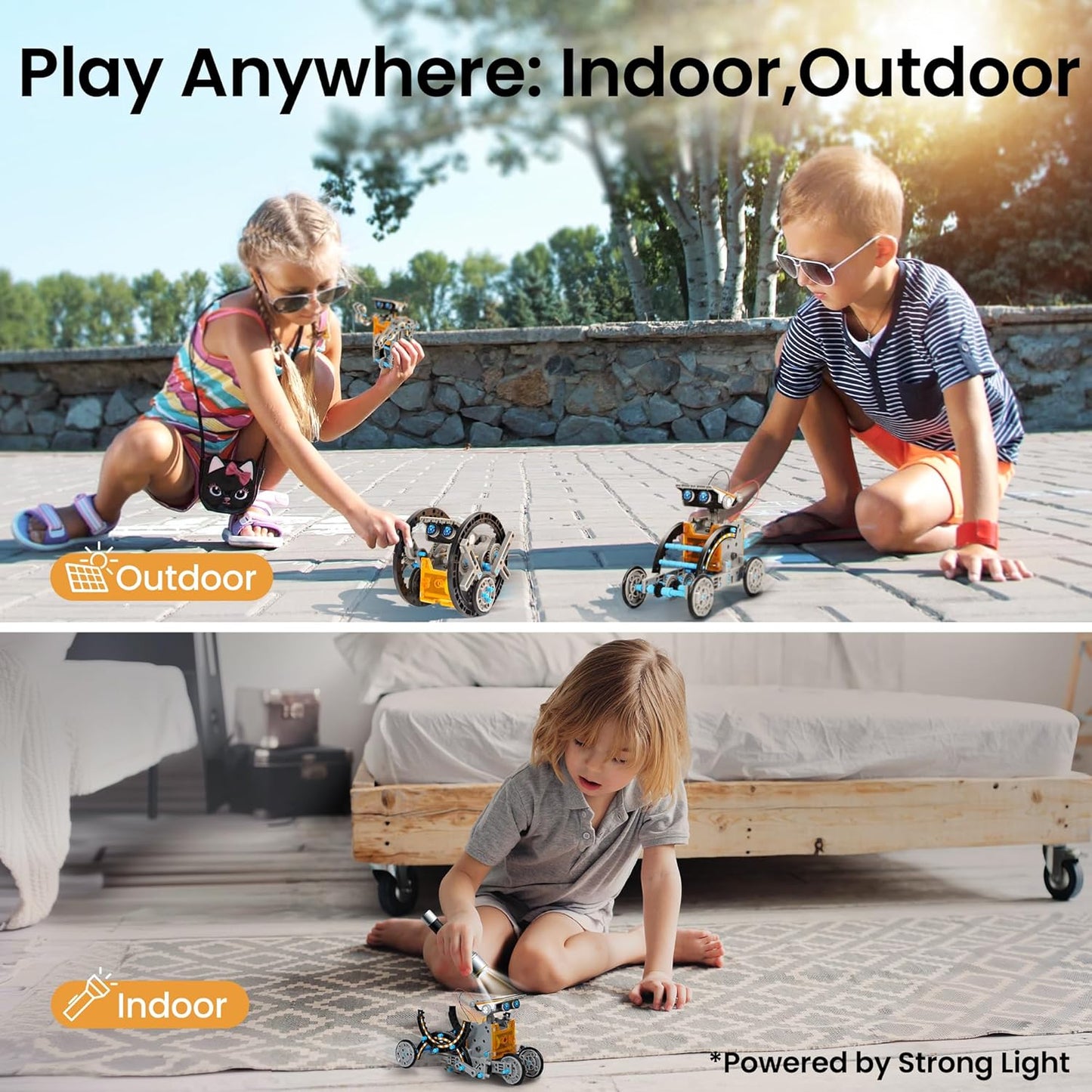 Sillbird Solar Robot Building Kit STEM Gift for Boys Aged 8-12, 12-in-1 DIY Science Educational Robotic Toys for Kids Teens Birthday, Powered by the Sun with 190 Pieces