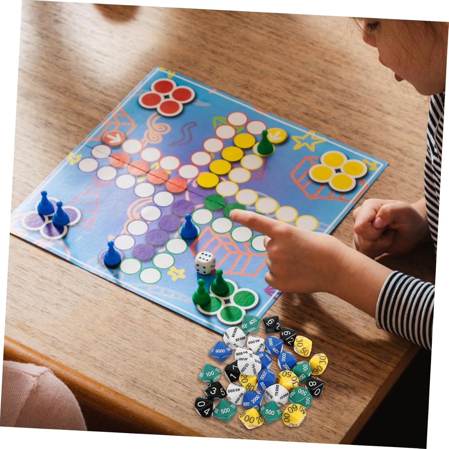 30pcs Multi Sided Place Value Dice Portable Game Supplies for Tabletop Games Education and Parties Plastic Construction for Enhanced Gameplay Experience