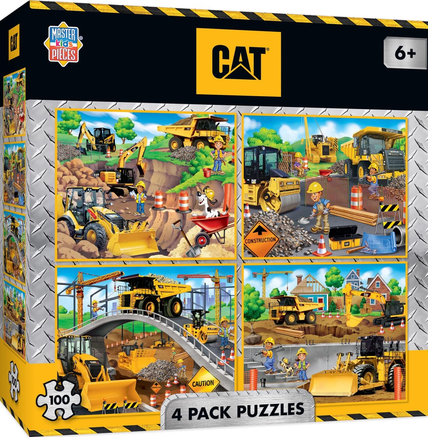 MasterPieces Puzzle Set - 4-Pack 24 Piece Jigsaw Puzzle for Kids - Sesame Street 4-Pack - 8"x10"