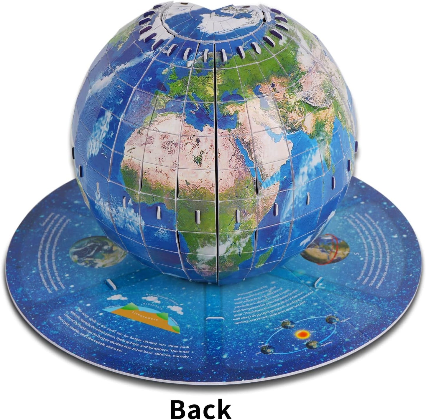 3D Puzzles for Kids Ages 8-10-12-14 Earth Globe DIY Geography Puzzle, Educational Learning Toys 3D Jigsaw World Globe Map Model Kit Teaching Aids Birthday for Boys Girls, 50 Pieces