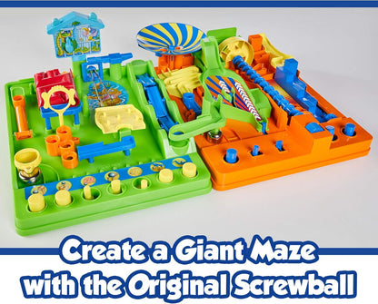 TOMY Screwball Scramble Level Up Marble Maze - Vertical Beat-The-Clock Marble Run Game - Skill & Dexterity Challenge - 1–4 Players - Ages 5+