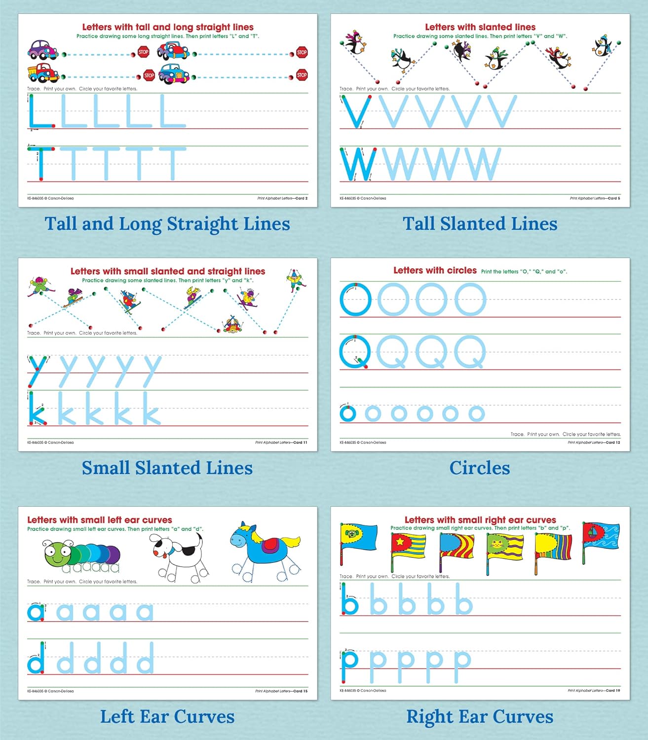 Key Education Publishing Write-On/Wipe-Off Print Alphabet Letters, Literacy Activities, Develop Handwriting and Fine Motor Skills, Teaches The Alphabet and Letter Sounds Ages 5+ (21 pc), 5.5" x 8.5"