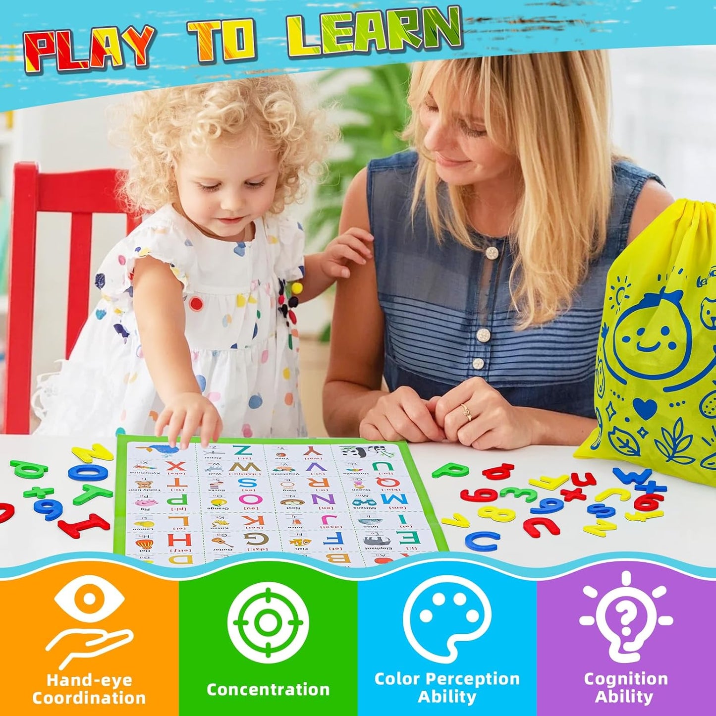 Sorting Toys for 3-5 Year Olds, 7 Themed Matching Games with Magnetic Whiteboard, Montessori Fine Motor & Writing Practice, Speech Therapy & Classroom Learning Gift