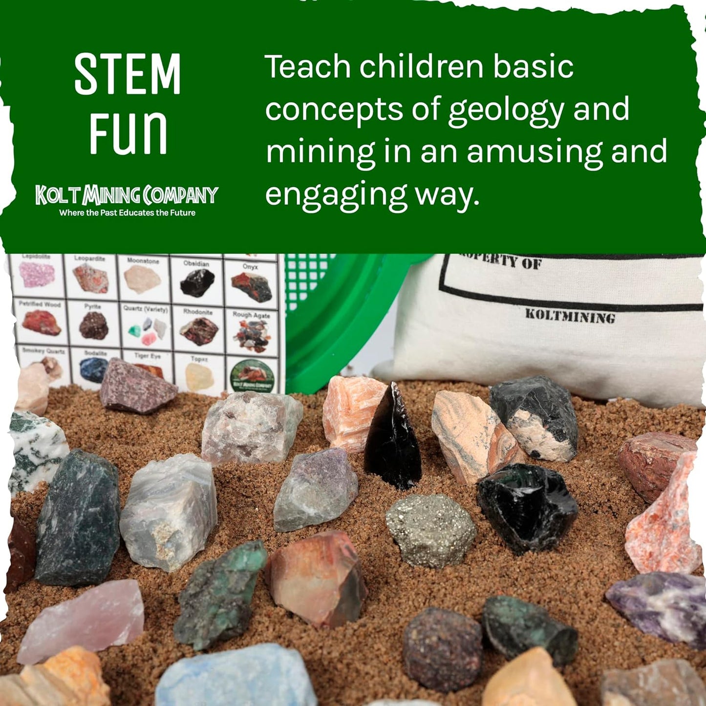 Activity Dig Kit - Adult Geology & Mineralogy Set - Includes Real Fossils, Arrowheads, Shark Teeth, Crystals, Rocks & Gemstones