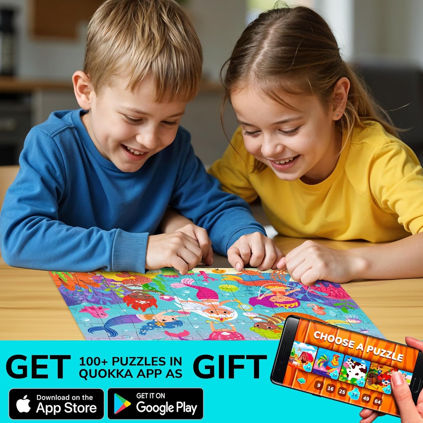 QUOKKA Puzzles for Kids Ages 4-6 – 60 Piece Jigsaw Puzzles for Toddlers Ages 3-5 with Unicorns – Quiet Time Toy for Preschoolers 2-4 – FSC Certified Educational Learning Game for Boys and Girls