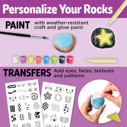 Creativity for Kids Rock Snake Bucket Kit Create 20 Smooth Stones into a Colorful Rock Snake Fun DIY Craft & Outdoor Art Activity for Kids (Ages 6+)