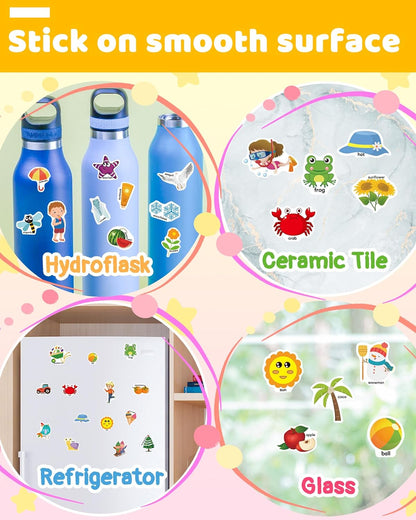 Benresive Reusable Sticker Books for Toddlers, Fun Travel Stickers for Kids, Toddler Sticker Book, Crafts Activities for Toddlers, 3 and Up Birthady Gifts - Vehicle