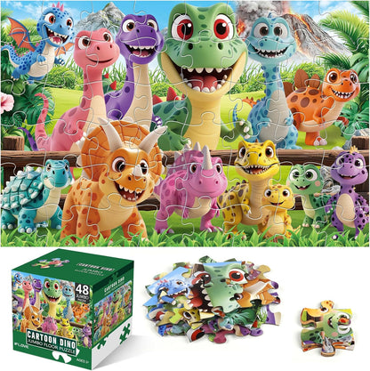Jumbo Floor Puzzle for Kids,48 Pieces Farm Animals Puzzles for Toddlers 3-5,Large Barn Jigsaw Puzzles,Preschool Educational Animal Toys,Easter Gift for Boys & Girls Ages 4-8