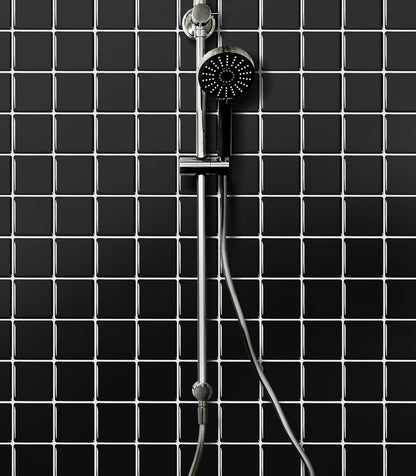 VViViD 11 Sheets Peel and Stick Grey Gloss Faux Ceramic Brick Wall Tiles, Self Adhesive Backsplash 12”x12”, 2mm Thick Kitchen, Bathroom (11 sq. ft.)