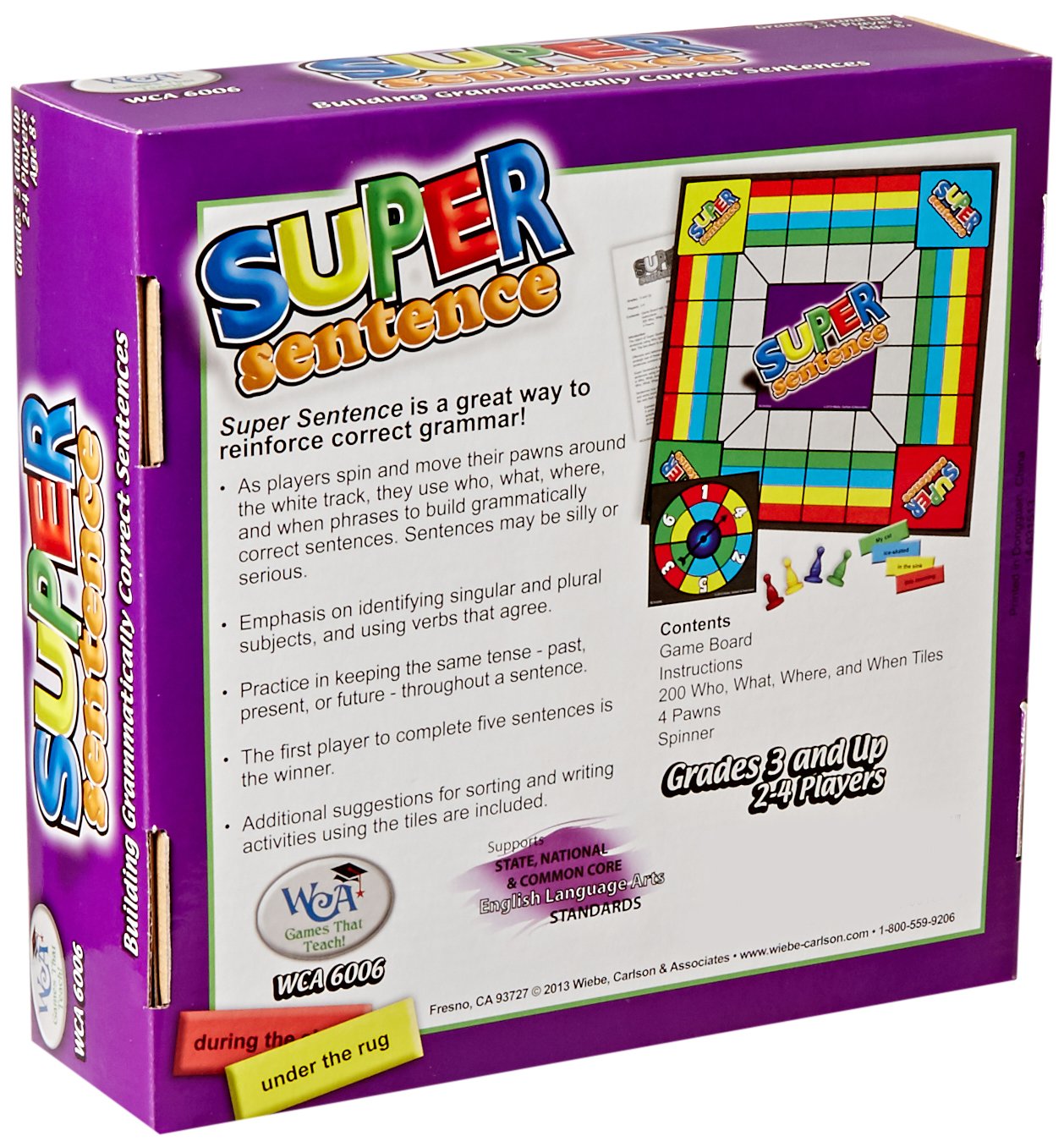 Learning Advantage Super Sentence Game | Grades 3+ | Literacy Game for Kids | Learn How to Structure Sentences