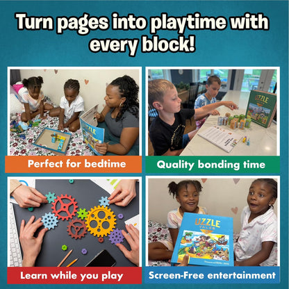 Uzzle Tales: Coral Cove – Interactive Storybook Puzzle, 2-in-1 Fun Family Story Block Game – Ages 7+ - STEM Learning Story Cards and Story Blocks for Kids