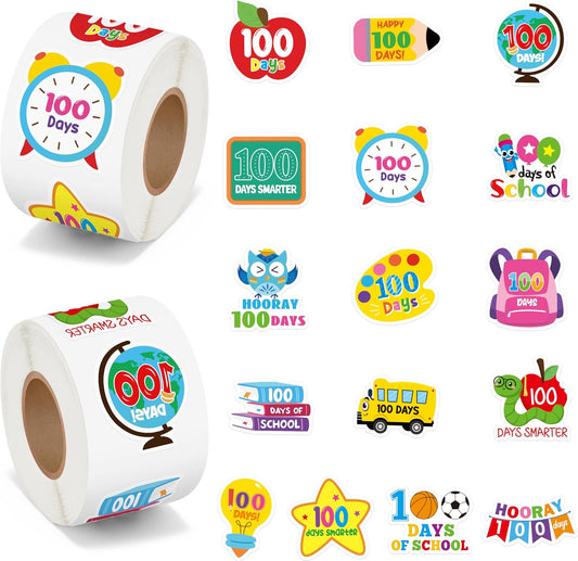 BeYumi Cute Natural Science Sticker - 1000Pcs Cartoon Natural Science Stickers in 2 Rolls Waterproof Vinyl Cute Biology Chemistry Laboratory Decals for Laptop Bottle Notebook Decor for Kids Students - Colors A