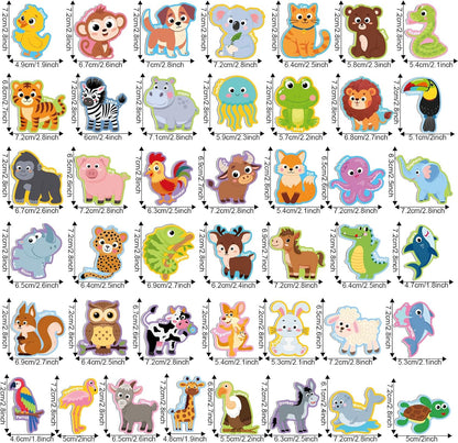 Magnetic Letters and Numbers for Fridge, Cute Colorful Animal Alphabet 26 Uppercase Letters 0-9 Numbers, Fridge Magnets Set for Learning Spelling Girls