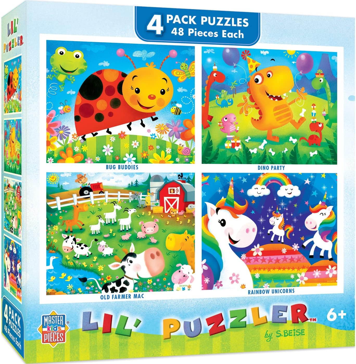 MasterPieces Puzzle Set - 4-Pack 24 Piece Jigsaw Puzzle for Kids - Sesame Street 4-Pack - 8"x10"