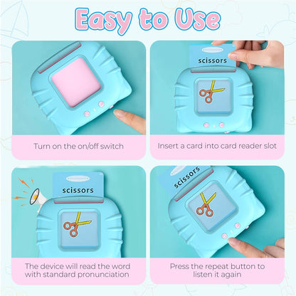 QuTZ Talking Flash Cards – CVC Word Spelling Games, Preschool Learning Activities Learning Toy, 107 Words Letter Matching Games, ABC Alphabet Flash Cards, Educational Toy for Toddler 3 4 5 6 Year Old